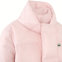 Parka matelassée beige respirante à capuche pour femme, en nylon et coton, chaude pour l'hiver, à manches longues, décontractée, avec cordon de serrage