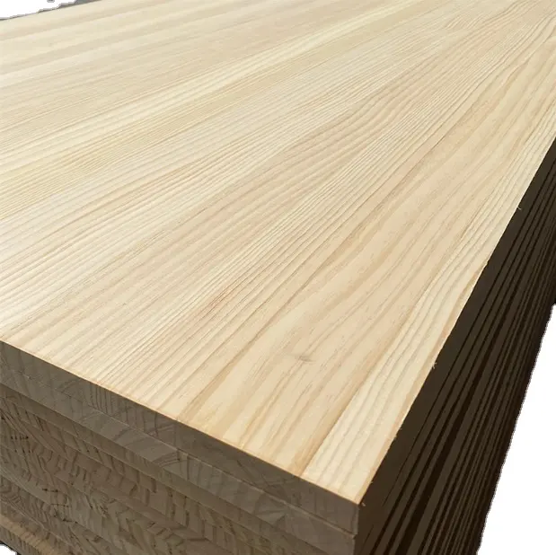 The cheapest factory for selling radiating pine straight grain straight spliced solid wood plywood