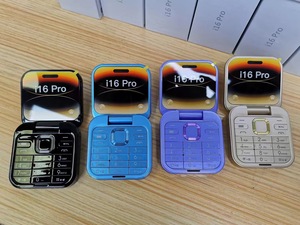 새로운 I16 Pro 듀얼 SIM 듀얼 대기 휴대 전화 플립 휴대 전화 블루투스 접이식 소형 전화