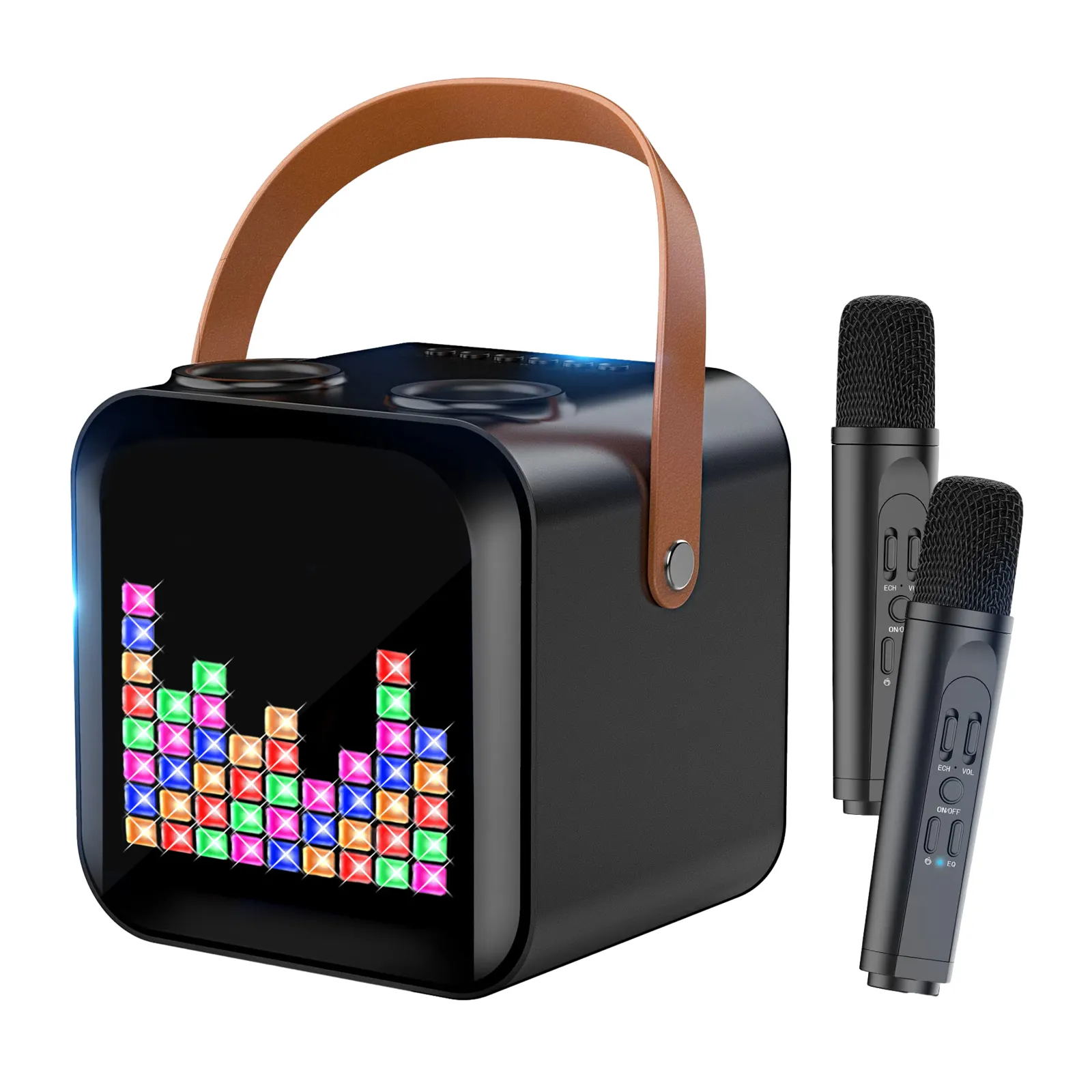 SDRD Sp100 Karaoke machine LED color screen portable karaoke Bluetooth speaker, karaoke machine with microphone