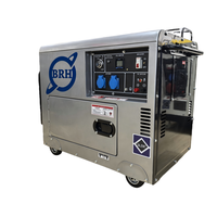 Groupe électrogène diesel super silencieux BRH 5-15 kW, triphasé 50 Hz, double tension 220 V 380 V, démarrage automatique, ATS, armoire, usage commercial