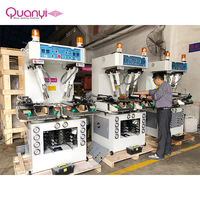 Machine automatique hydraulique QUANYI pour l'assemblage de semelles latérales de chaussures, capacité 80-120 paires/heure, avec positionnement mural universel et commande PLC
