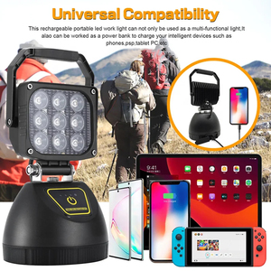 <strong>Charmex</strong> Portable LED Work Light 27W Rechargeable Outdoor Flood Light 10000mAh Battery - Product Image 6