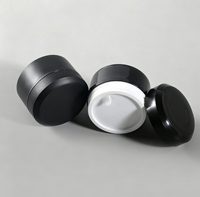Pot cosmétique en plastique noir mat avec logo personnalisé, pour gel vernis, gel UV pour ongles, conteneur de 5g 10g