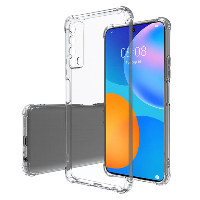 Slim Light Weight Non-Yellowing Flexible Crystal TPU Bumper Case for Huawei Nova 7i Y7A P Smart 2021 Clear Back Cover