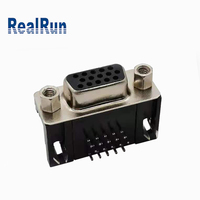 Chapado en oro 9 15 25 37-Pin VGA D-Sub DB15 Doble y Triple Fila PCB Tornillo de soldadura Conectores hembra y macho D-Sub