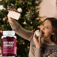 Gummies de Betterave - Oxyde Nitrique & Extrait de Pépins de Raisin, Poudre de Betterave, Compléments Énergétiques pour Adultes, Certifiés Halal pour le Soutien de la Santé