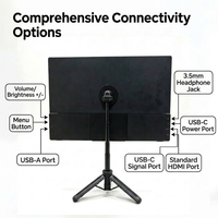 Écran portable OLED 16 pouces 1200p IPS non tactile avec support magnétique réglable pour ordinateurs portables pour le travail de bureau