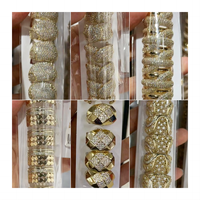 1113 Bagues de Gros XUPING Bijoux, Anneaux de Mode Plaqué Or 14K 18K, en Alliage de Cuivre avec Pierres