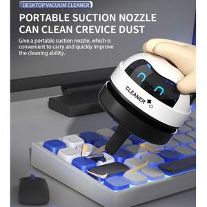 Mini aspirateur de bureau USB sans sac, pour nettoyage humide et sec, idéal pour les poils d'animaux, les éclats et les petits objets dans la voiture, balai à poussière et miettes portable - Product Image 3