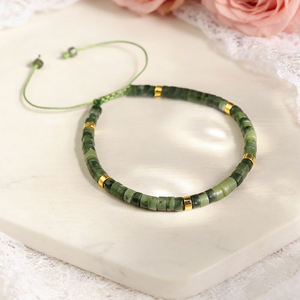 Newest Design Trendy Green Crystal Gemstone Beaded Women's <b>Adjustable</b> <b>Bracelet</b> Delicate Gift Valentine's Day - Product Image 2