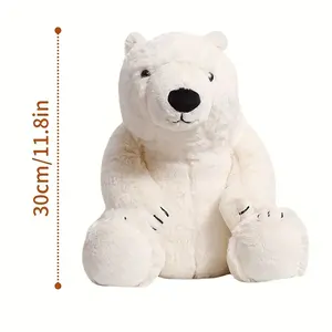 सिमुलेशन ध्रुवीय भालू प्लग खिलौना भरा हुआ जानवर प्लग तकिया सोफे सजावट प्यारा ध्रुवीय भालू भरा जानवर