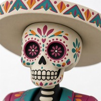 Figurine personnalisée en résine de sucre, avec grand chapeau, service de fabrication OEM pour les cadeaux de Thanksgiving et du Nouvel An chinois