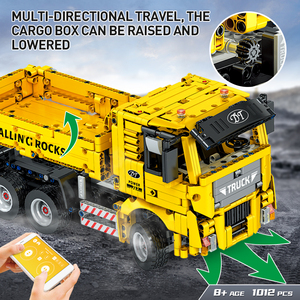 Mould <span class=keywords><strong>King</strong></span> 15025 MOC-39048 <span class=keywords><strong>Camion</strong></span> à <span class=keywords><strong>benne</strong></span> basculante RC électronique Modèle d'ingénierie Briques en plastique DIY Jouets de construction pour enfants - Product Image 3
