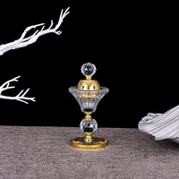 Vente en gros de beaux brûleurs d'encens arabes du Moyen-Orient, décoration intérieure créative en cristal de verre, Offre Spéciale d'impression laser sculptée