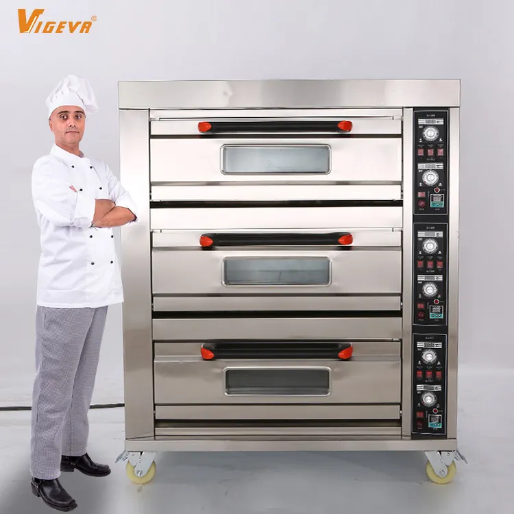 Comercial máquina de fazer pão elétrica/gás fornos de cozimento 2 deck 4 bandejas de padaria forno para restaurante venda