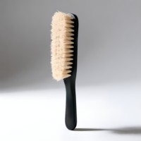 Brosse à barbe à poils doux et peigne de coiffure de haute qualité avec logo personnalisé, brosse de nettoyage pour le cou pour le toilettage masculin
