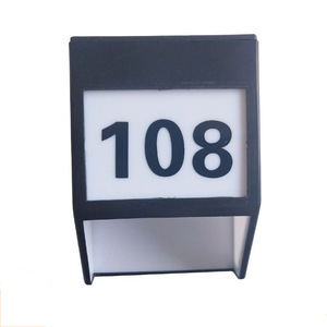 Lampe murale extérieure à LED solaire carrée, étanche, noire et blanche, minimaliste, lampe de couloir HJ 033 - Product Image 5