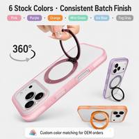 Funda de Acrílico Esmerilado para iPhone 18 Pro Max, con Soporte Magnético, Resistente a Impactos, Personalizable al por Mayor