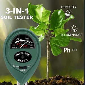 Kit de prueba de suelo 3 en 1 para uso en jardín y granja con lectura de humedad, pH y temperatura, no requiere batería - Product Image 2