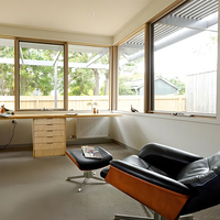 Fenêtre à auvent verticale moderne Lukliving, à isolation thermique, en aluminium, à double vitrage, à ouverture par le haut