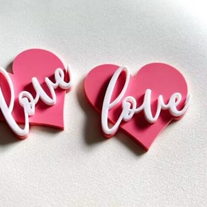 Decoraciones para pasteles de miel y dulzura, lazo de acrílico, corazón, amor, inserto para el Día de San Valentín, adorno para pastel de cumpleaños - Product Image 4