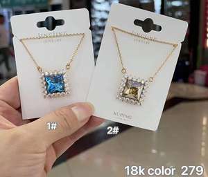 Xuping <span class=keywords><strong>jingjing</strong></span> mode or Rose couleur cristal autrichien couleur papillon pendentif colliers en gros bijoux de mode pour les femmes - Product Image 5