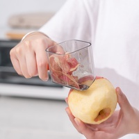 Handmatige creatieve keukenhulpjes met lange steel, enkelvoudige kop, roestvrijstalen groentegereedschap, schilmes voor aardappel en appel met opbergdoos