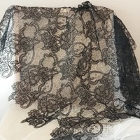 Fil de soie noir et blanc, tissu en dentelle pour robe de mariée, accessoires de dentelle ajourée pour robes européennes et américaines