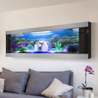 Aquarium mural écologique de petite taille pour salon, grand aquarium en verre, aquarium mural européen, aquarium pour poissons rouges