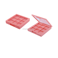 Conteneur de fard à paupières vide unique de luxe Mini emballage en plastique en forme de rose avec miroir pour cosmétiques