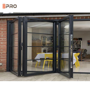 Puerta Plegable para <span class=keywords><strong>Horno</strong></span> de Vidrio Negro con Aislamiento Térmico y Rejilla de Aluminio Estrecha - Product Image 1