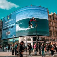Mur vidéo personnalisé en extérieur, mur numérique 3D à vision directe, écran d'affichage LED haute luminosité P4p5p6p8 pour la publicité extérieure