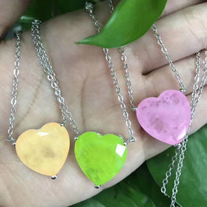 YZ bijoux personnaliser HQ arc-en-ciel synthétique fusion à facettes émeraude coupe coeur parabai Tourmaline cristal fusion pierre bijoux - Product Image 4