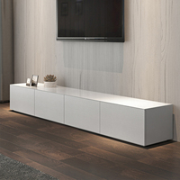 Meuble TV rétractable moderne et compact pour salon, meuble TV en bois, unité TV