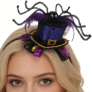 ที่คาดผมหมวกทรงสูงสไตล์สตีมพังก์แม่มดแมงมุมสำหรับฮาโลวีน รุ่น MHH144 - Product Image 3