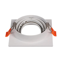 Projecteur cadre carré Gu5.3 Gu10 MR16 aluminium Downlight encastré LED vers le bas luminaire
