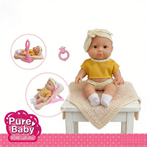 Poupée bébé Yuglow de 10 pouces avec panier de transport, jeu d'imitation, ensemble de poupées pour filles, jouet pour enfants - Product Image 4
