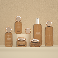 Flacon en Verre Vide pour Cosmétiques, Emballage de Soins de la Peau, Flacon de Lotion avec Pompe, Ensemble Luxe de Flacons et Pots en Verre pour Contenants de Soins