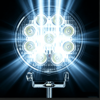 Lampe de travail LED 4,5 pouces 27W 6000K, étanche IP68, 12-48V, 1800 lumens, lampe auxiliaire de conduite pour voiture tout-terrain, camion, chariot élévateur