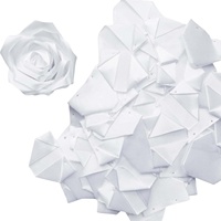 OKAY Ruban de satin blanc pré-fait pour roses éternelles, accessoires de bricolage pour fleurs éternelles faites à la main, pour la couture et l'emballage