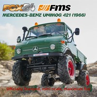 Véhicule tout-terrain RC de qualité supérieure à l'échelle 1/24, simulant un Unimok robuste avec une adhérence améliorée et une autonomie de batterie accrue