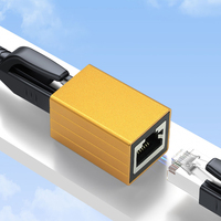 Coupleur RJ45 blindé Cat6 F/F, prolongateur métallique anti-interférence, vente en gros pour extension de câble réseau