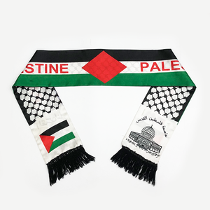 Sciarpa da calcio palestinese <span class=keywords><strong>con</strong></span> stampa logo in raso personalizzato sciarpa <span class=keywords><strong>con</strong></span> bandiera della festa nazionale della palestina araba keffiyeh - Product Image 5