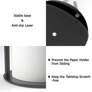 रसोई काउंटरटॉप स्टोरेज रैक खड़े पेपर रोल धारक भारी शुल्क आधार स्टेनलेस स्टील पेपर तौलिया धारक - Product Image 3