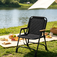 Chaise de plage pliante rembourrée moderne avec cadre en acier carbone, chaise portable Kermit pour camping en plein air, événements, festivals, vente en gros