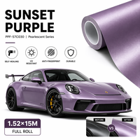 Film de protection de véhicule (PPF) en TPU aliphatique de la série Sunset Purple nacré, auto-réparant, anti-jaunissement, hydrophobe, vente en gros, couleurs variées
