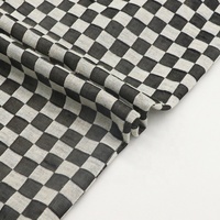 Tissu tricoté jacquard 100 % polyester teint en fil, motif damier métallique, écologique et biologique, très demandé pour les manteaux de garçons et de filles