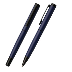 Bolígrafos de Lujo, Bolígrafo Rollerball, Regalo Empresarial, Logotipo Personalizado, Bolígrafo Azul Marino y Oro Rosa - Product Image 6