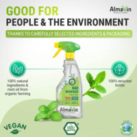 AlmaWin Nettoyant Salle de Bain Personnalisé 500ml Menthe Fraîche Efficace Contre le Calcaire, les Résidus de Savon et la Saleté Détergent Organique
